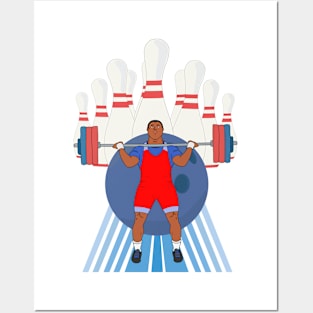 Bowling Weightlifting Posters and Art